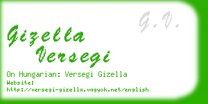 gizella versegi business card